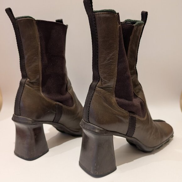 Rare Vintage Miu Miu Bubble Sole Boots – F/W 1999 – Olive Green – Size 7.5 – Y2K - Picture 3 of 9